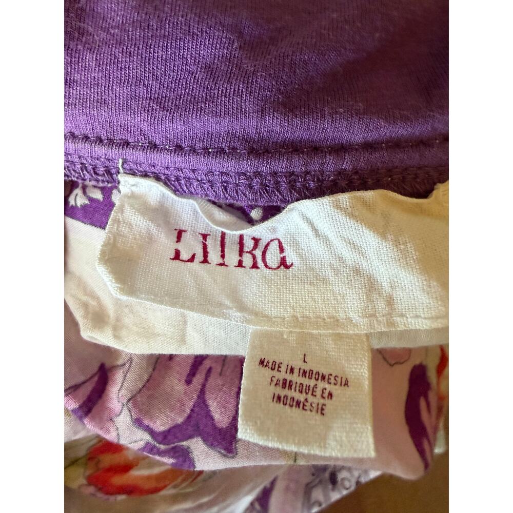 Anthro Lilka Floral Halter Dress | Boho Cottagecore Sundress Purple Pink Midi - Picture 3 of 3